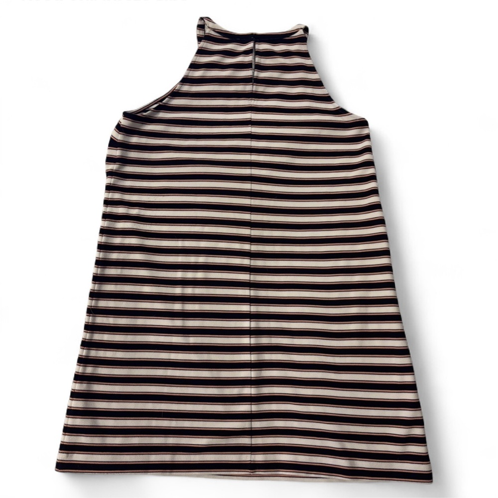 Ann Taylor Size 14 Black and White Striped Dress Sleeveless - Picture 2 of 6